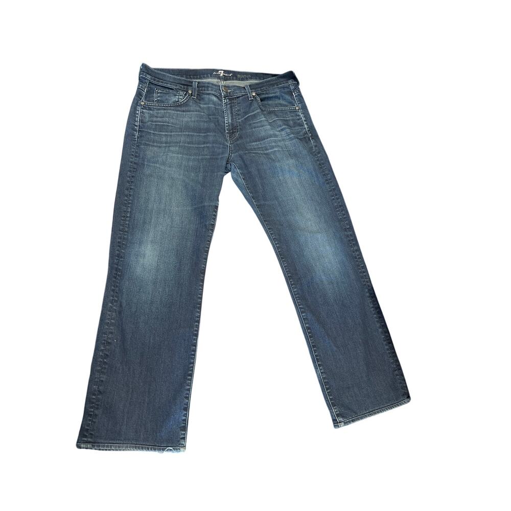 7 For All Mankind Austyn Straight Crop Jeans Women Size 36 Mid-Rise 28.5"Inseam